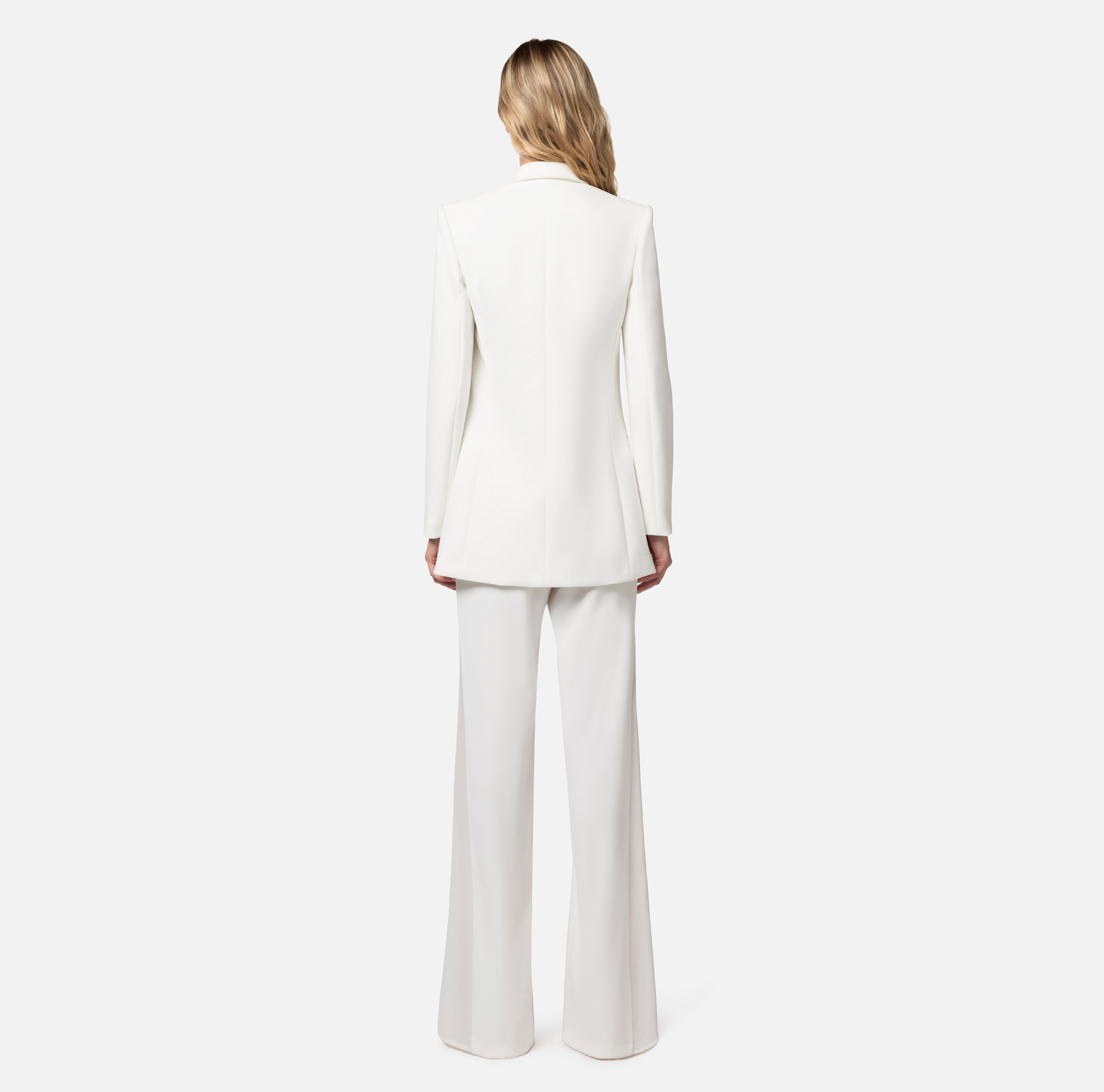 Trouser suit in crêpe fabric - Elisabetta Franchi® Outlet