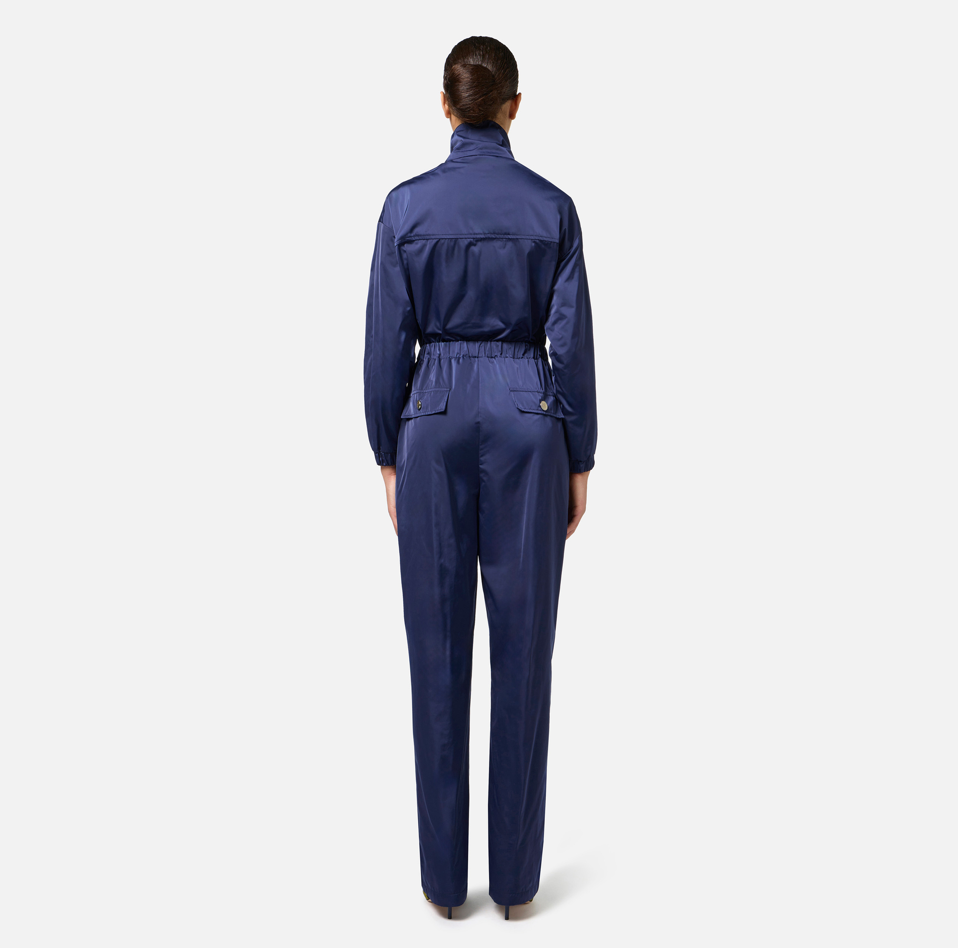Combinaison cargo en nylon technique avec zips - Elisabetta Franchi® Outlet