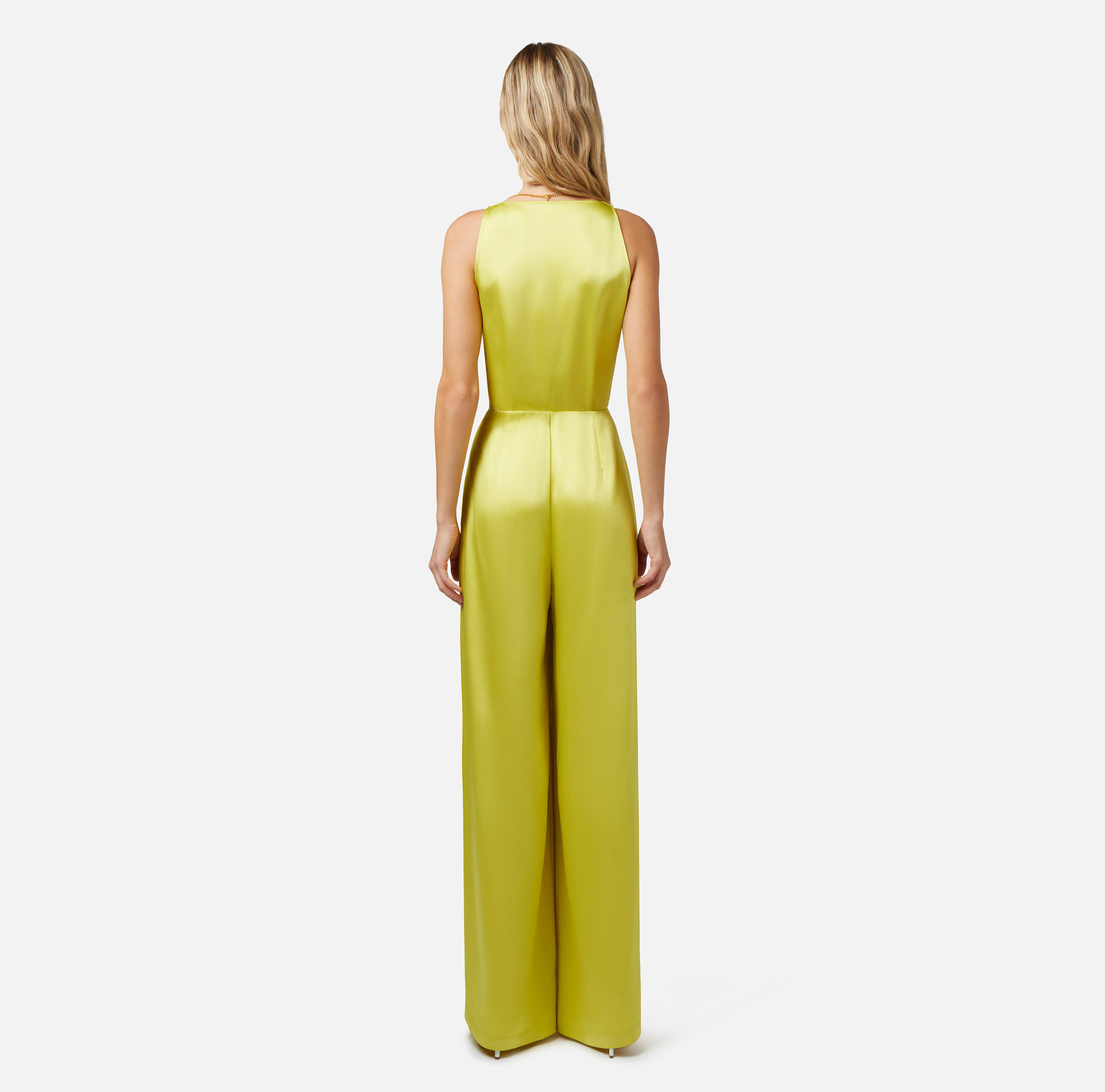 Flowing crêpe jumpsuit with bra accessory - Elisabetta Franchi® Outlet