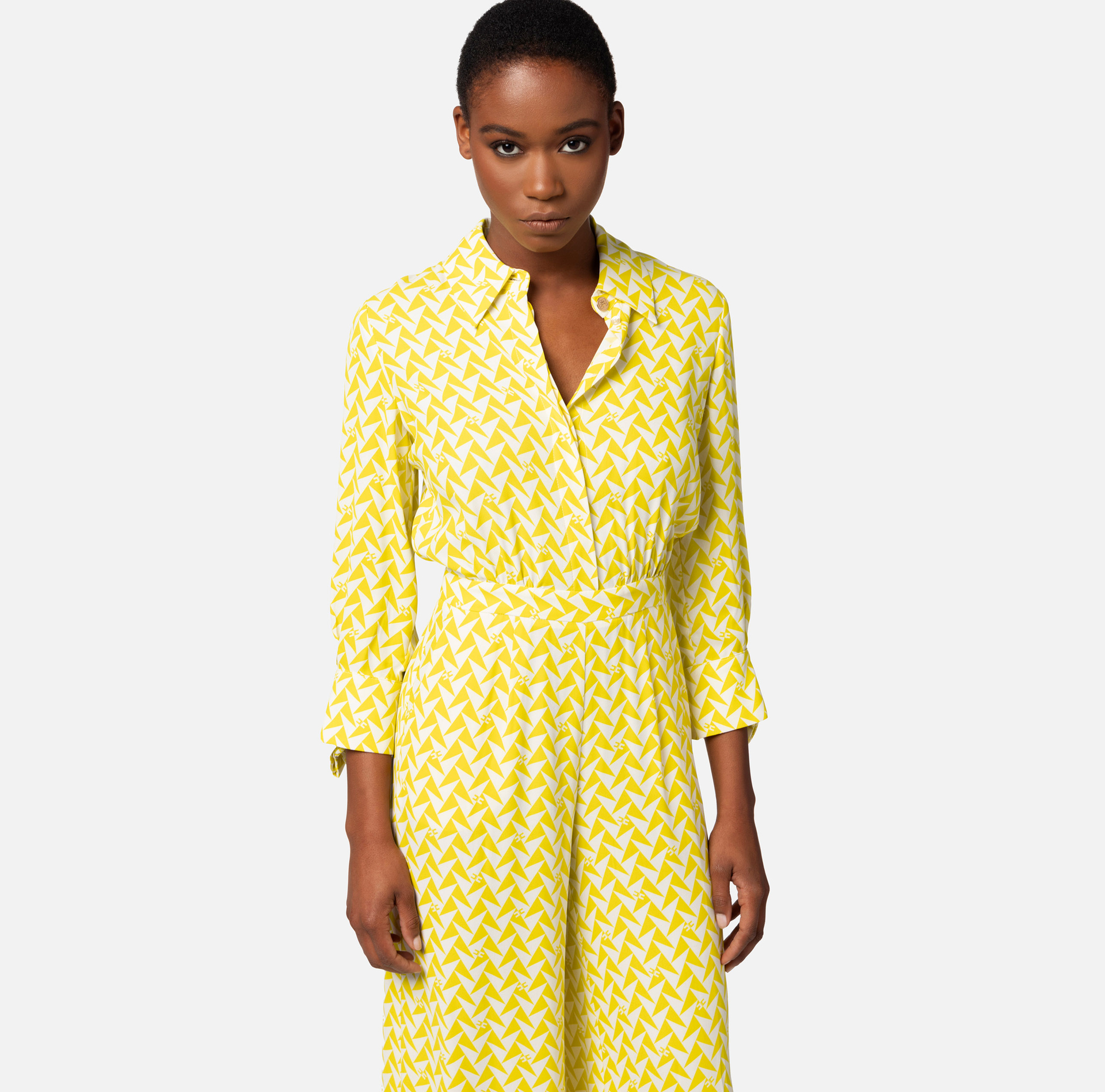 Jumpsuit in printed viscose georgette fabric - Elisabetta Franchi® Outlet