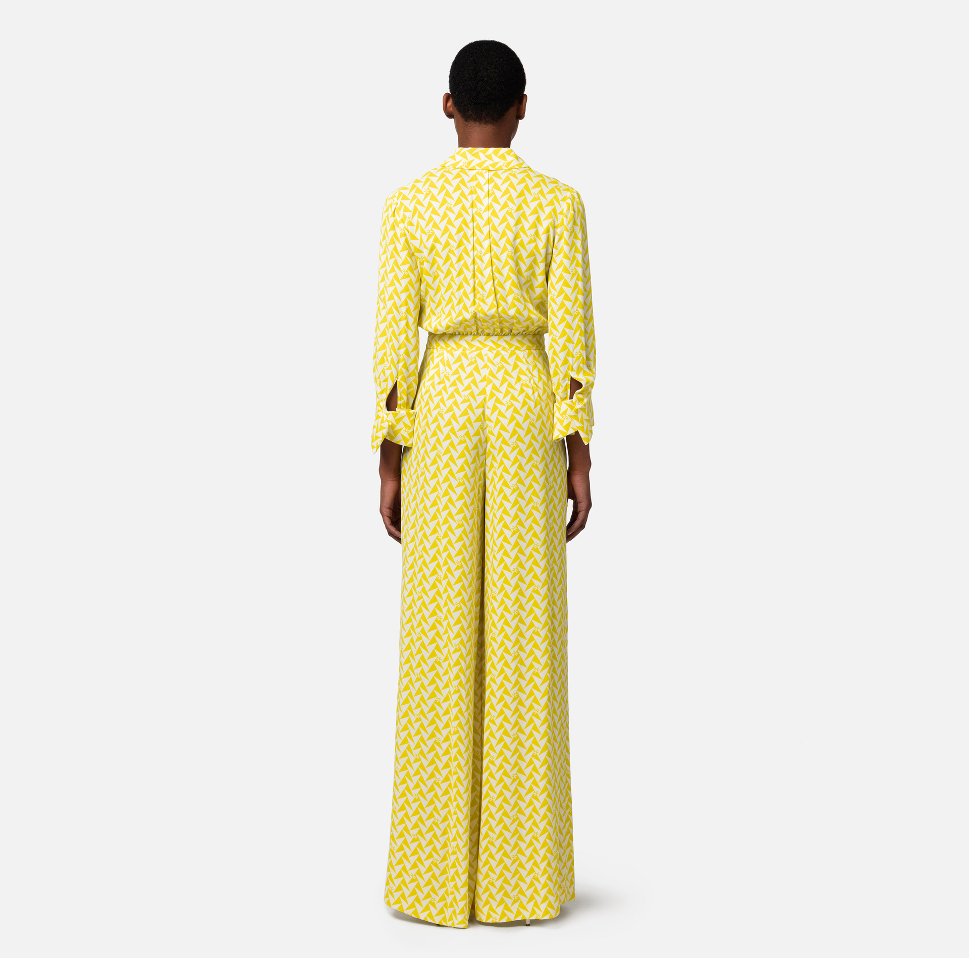 Jumpsuit in printed viscose georgette fabric - Elisabetta Franchi® Outlet