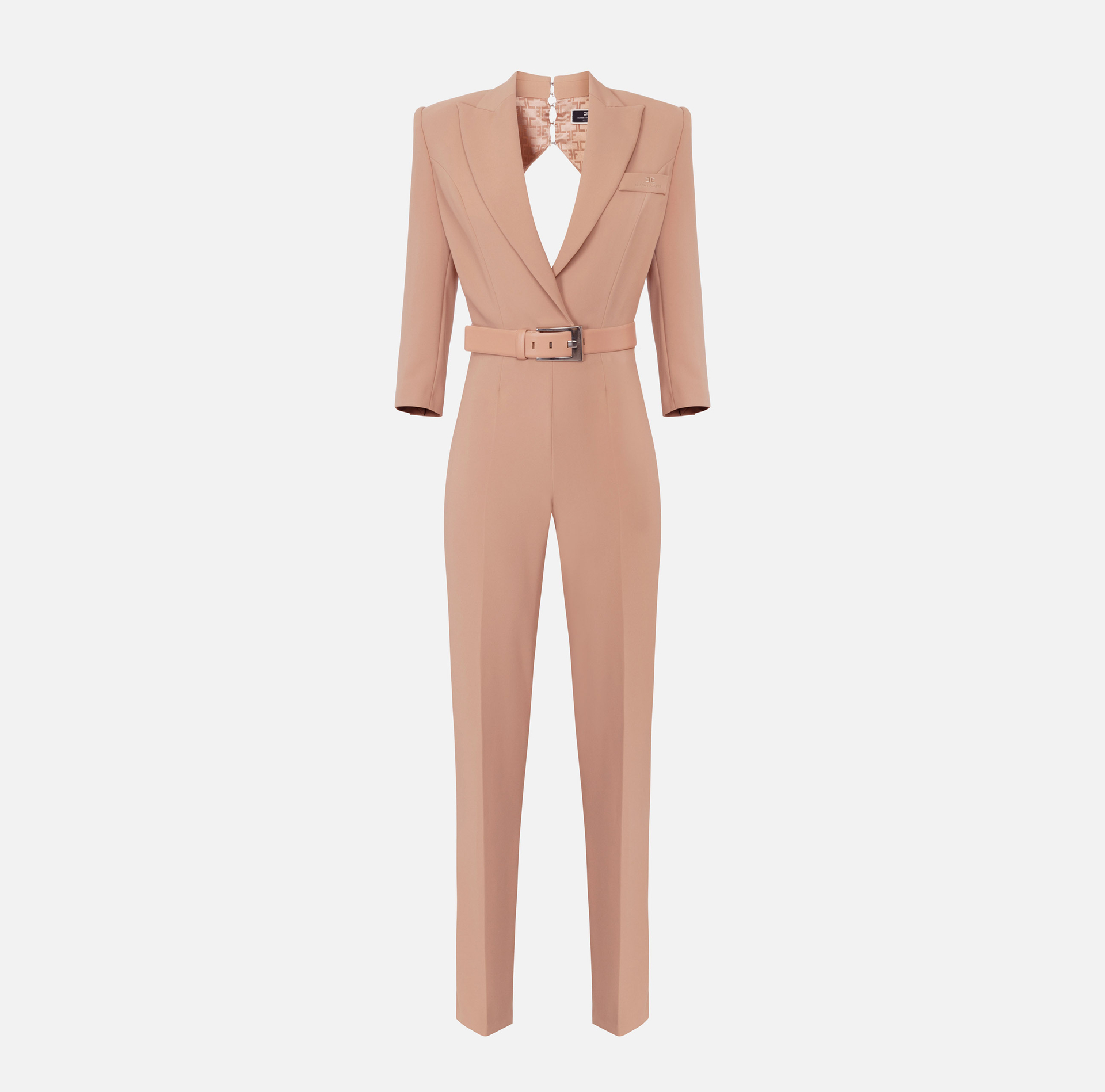 Tuta in crêpe con cut out posteriore - Elisabetta Franchi® Outlet