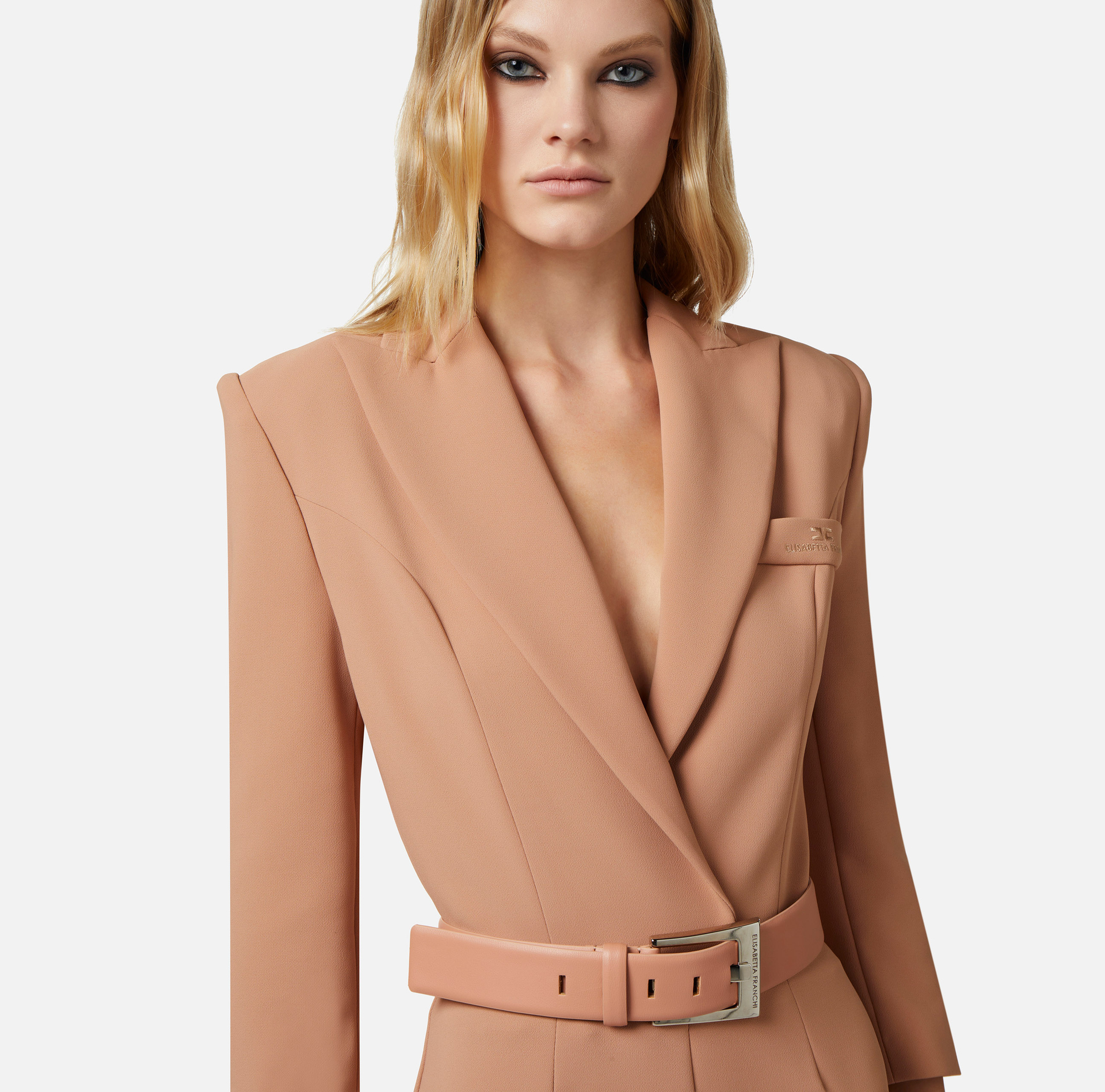Tuta in crêpe con cut out posteriore - Elisabetta Franchi® Outlet