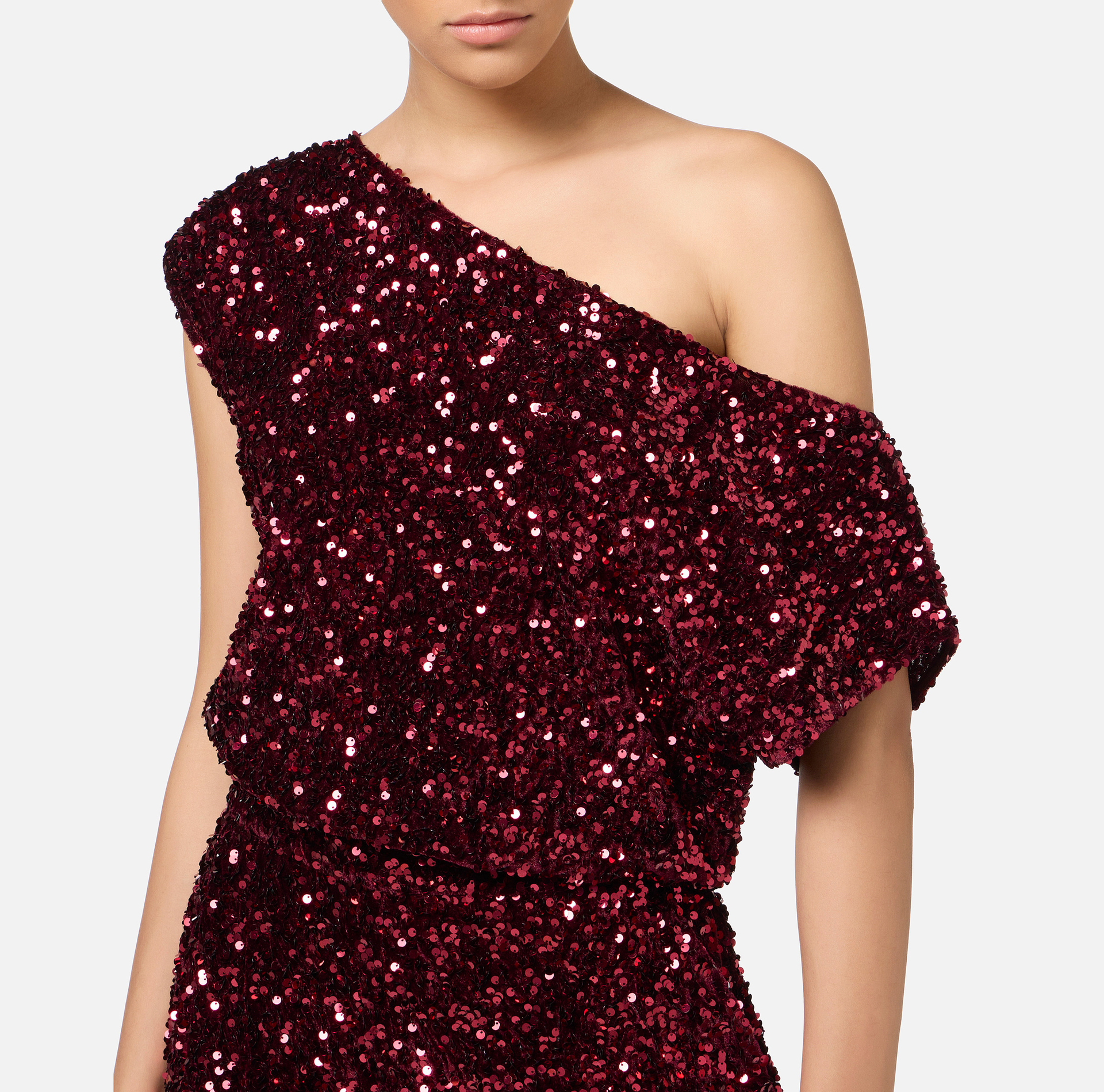 Sequin-embroidered chenille jumpsuit - Elisabetta Franchi® Outlet