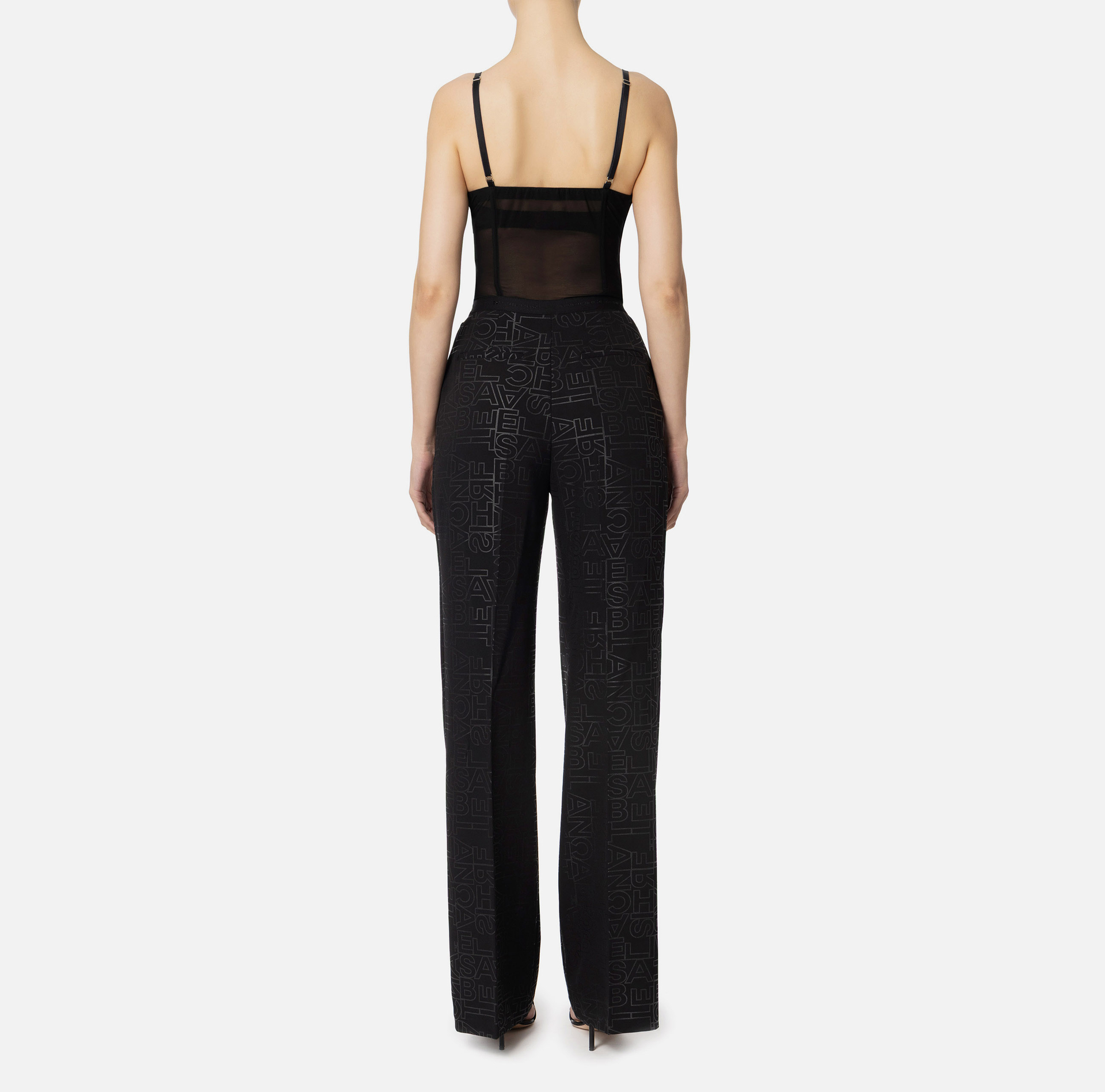 Tulle jumpsuit with bustier top - Elisabetta Franchi® Outlet